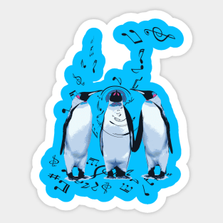 Penguin Band Sticker